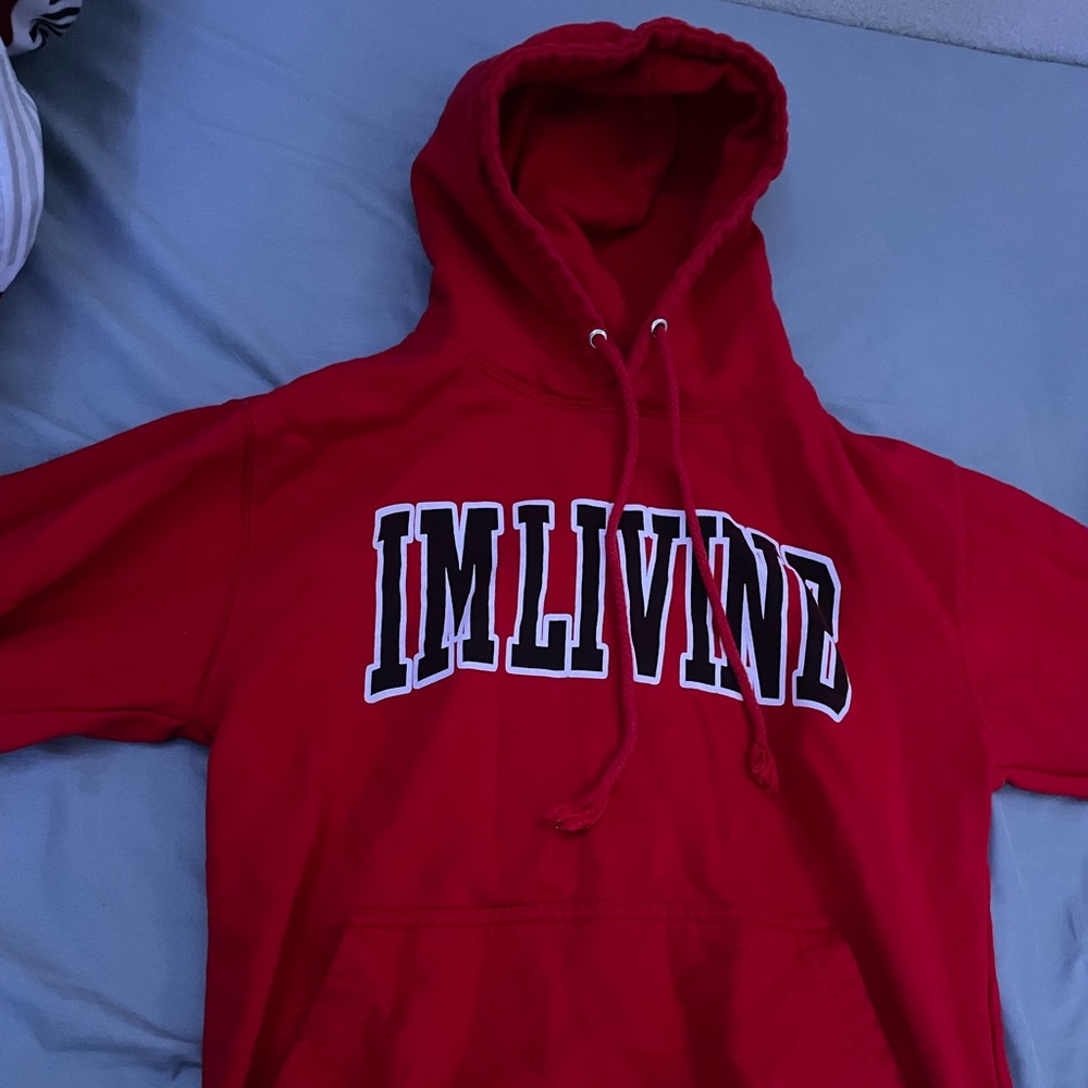 ImLivinB Red Hoodie Size Small